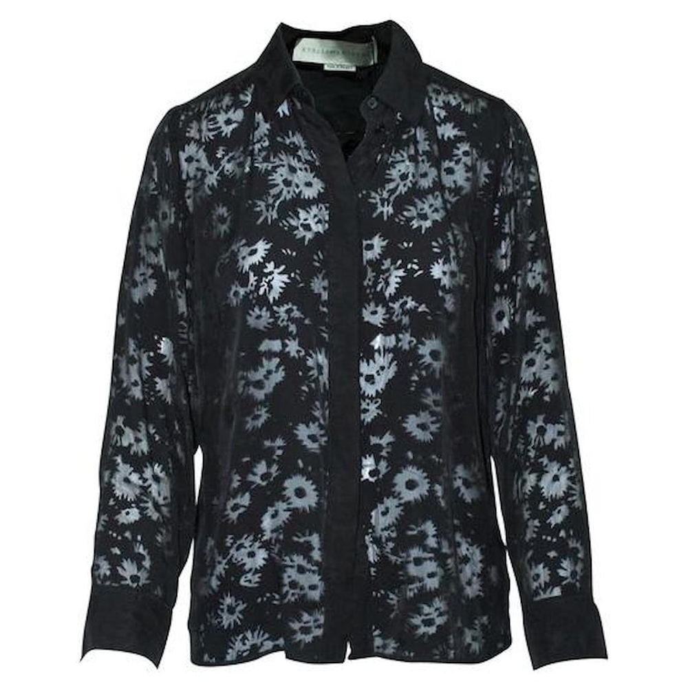 Stella McCartney Black Sheer Blouse Size 40 - Picture 2 of 12